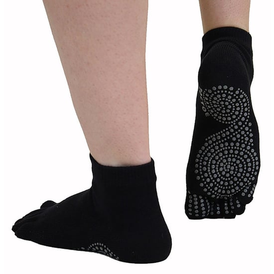 TOETOE - Calcetines de dedo antideslizantes y que absorben la humedad para yoga / pilates para hombres y mujeres - Negros - Image 4