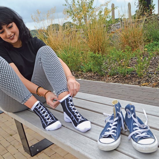 6 Pares de Calcetines Multipack que Parecen Zapatos | Snob de Calcetines | Novedad Divertidos Calcetines Converse con Cordones - Azul - Image 3