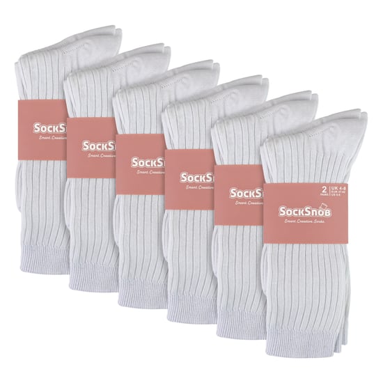 Paquete de 12 pares de calcetines suaves y transpirables 100% algodón para mujeres - Image 2