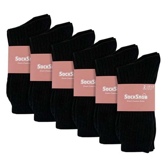 Paquete de 12 pares de calcetines suaves y transpirables 100% algodón para mujeres - Image 2