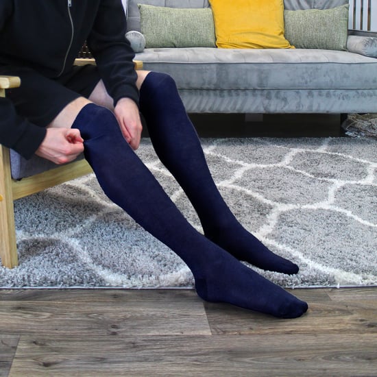Calcetines de bambú hasta la rodilla para hombre | Snob | Multipack de 2 pares | Transpirables | Absorben la humedad - Azul Marino - Image 3