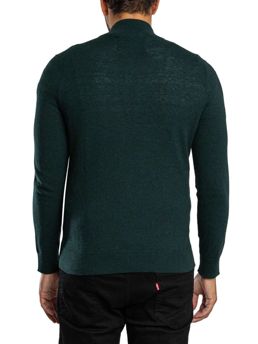 Superdry Jersey De Punto Con Media Cremallera Ess LW De Mezcla De Lana Y Media Lana., Verde - Image 3