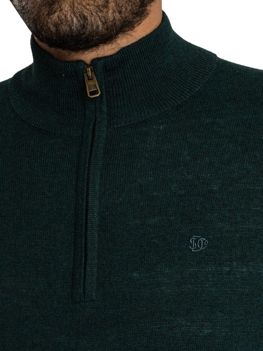 Superdry Jersey De Punto Con Media Cremallera Ess LW De Mezcla De Lana Y Media Lana., Verde - Image 4