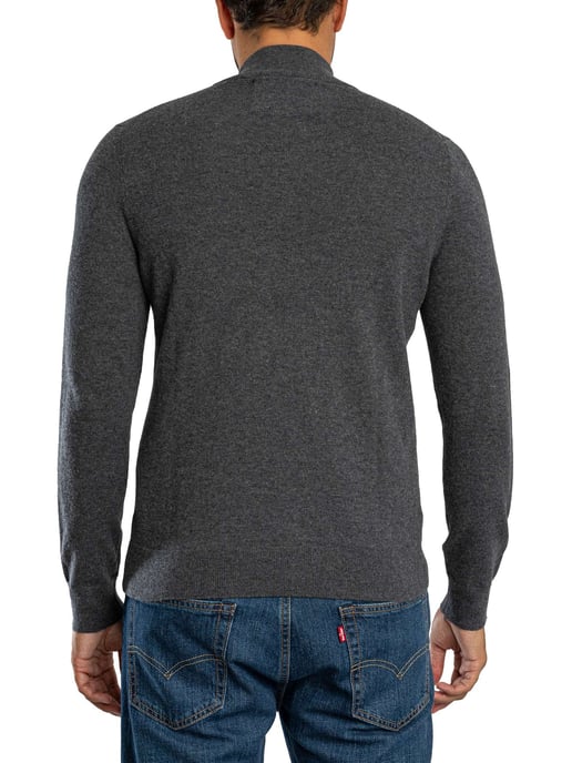 Superdry Jersey De Punto Con Media Cremallera Ess LW De Mezcla De Lana Y Media Lana., Gris - Image 3