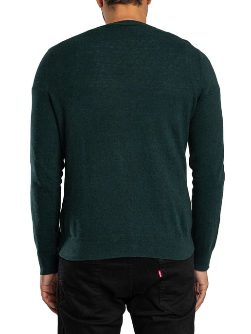 Superdry Punto Esencial De Mezcla De Lana LW, Verde - Image 3
