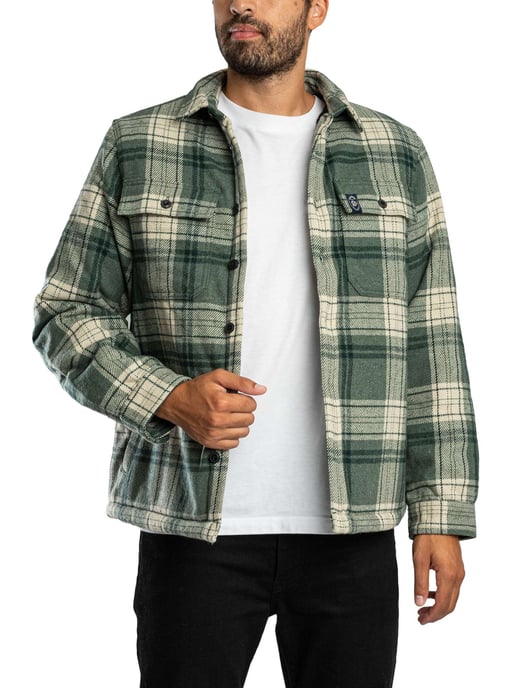 Superdry Sobrecamisa Miller Con Forro Borg, Verde - Image 2