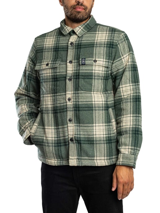 Superdry Sobrecamisa Miller Con Forro Borg, Verde - Image 3