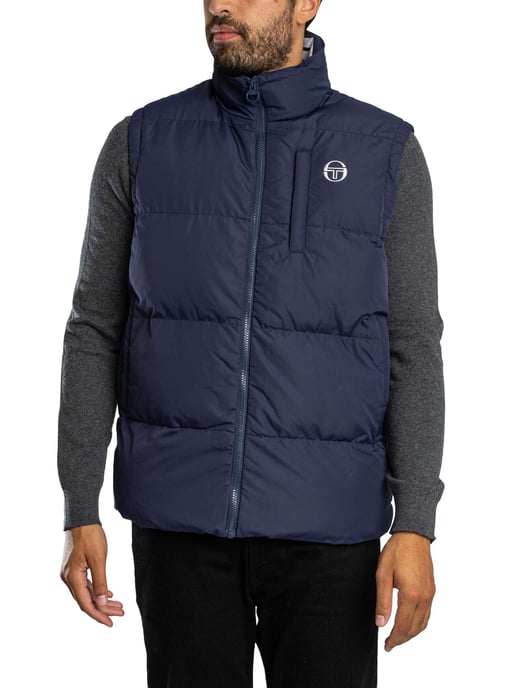Sergio Tacchini Chaleco Acolchado De La Cancha, Azul - Image 2