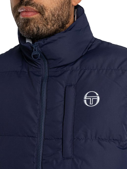 Sergio Tacchini Chaleco Acolchado De La Cancha, Azul - Image 5