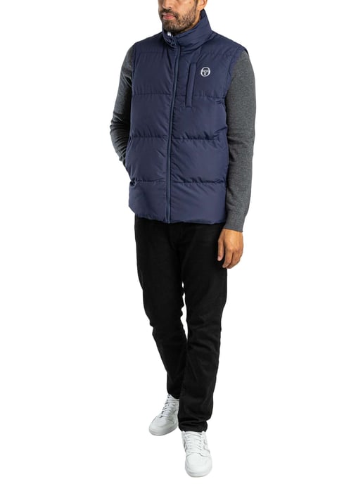 Sergio Tacchini Chaleco Acolchado De La Cancha, Azul - Image 6