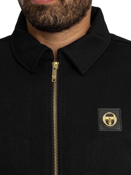 Sergio Tacchini Nueva Chaqueta Con Cuello Tommaso, Negro - Image 6