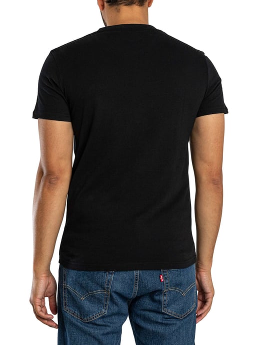 Superdry Camiseta Essential Con Logo Serif, Negro - Image 3