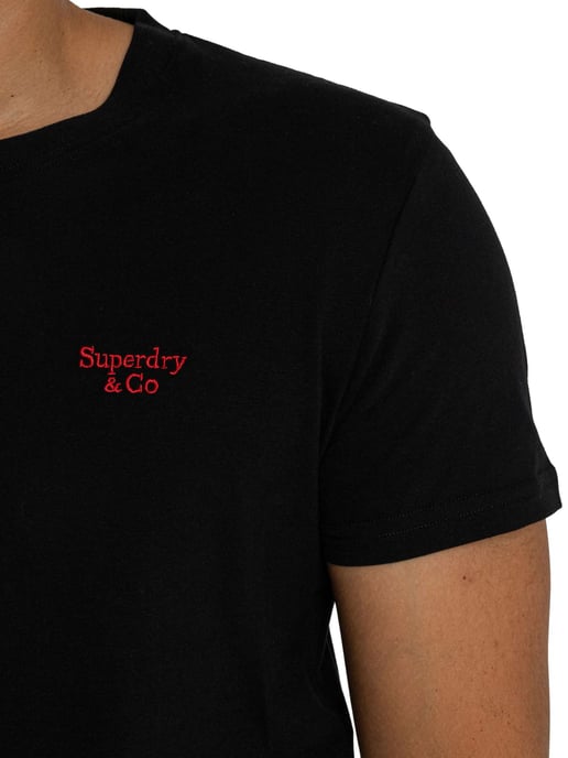 Superdry Camiseta Essential Con Logo Serif, Negro - Image 4