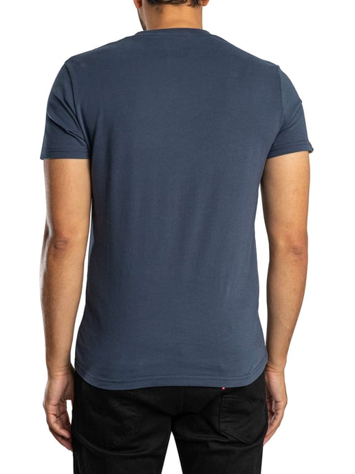 Superdry Camiseta Essential Con Logo Serif, Azul - Image 3