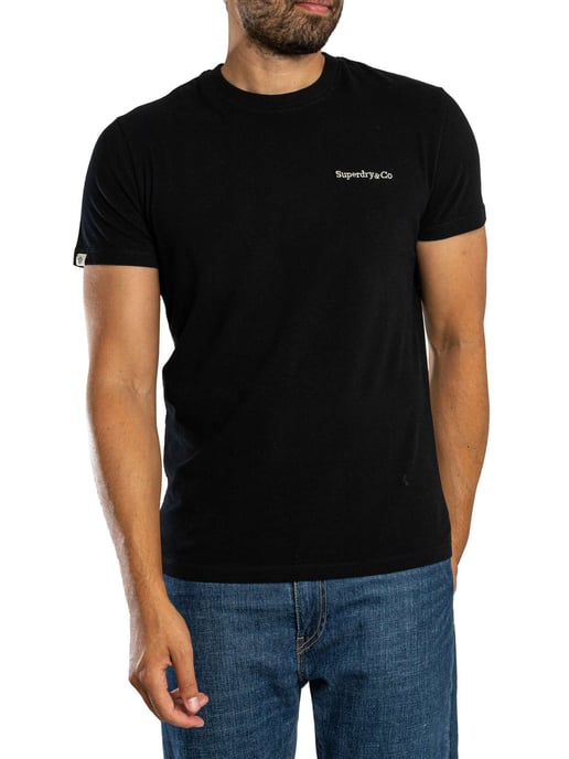Superdry Camiseta Con El Logotipo Esencial De La Empresa, Negro - Image 1