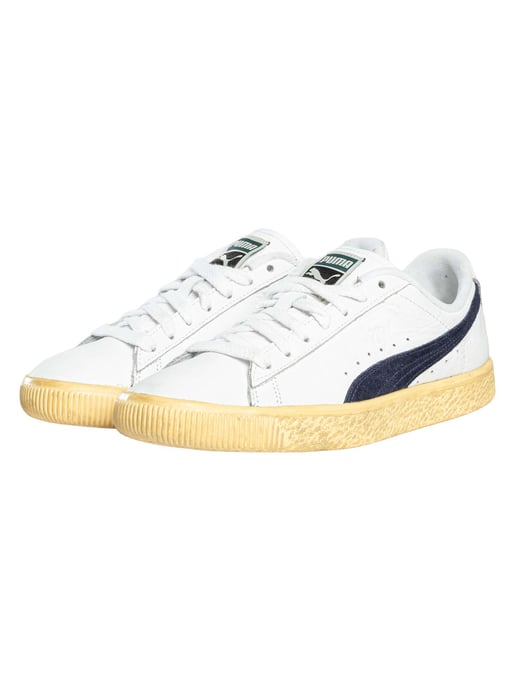 Puma Zapatillas De Deporte Vintage De Piel Clyde, Blanco - Image 2