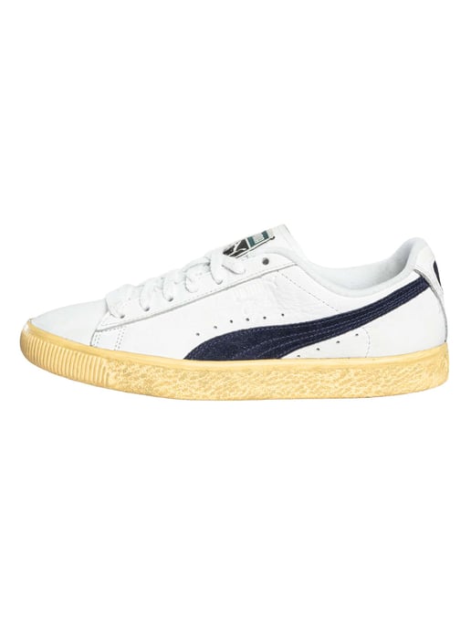 Puma Zapatillas De Deporte Vintage De Piel Clyde, Blanco - Image 3