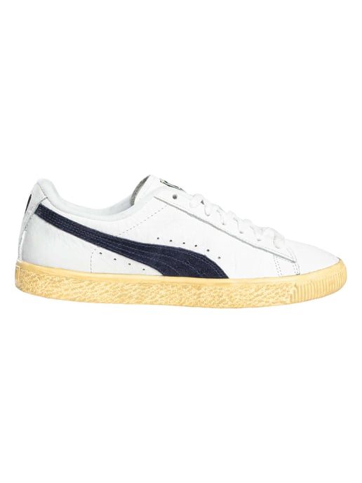 Puma Zapatillas De Deporte Vintage De Piel Clyde, Blanco - Image 4