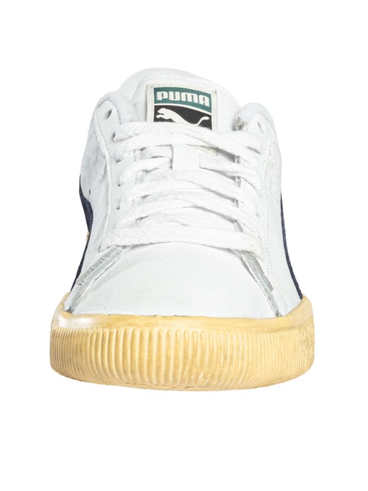 Puma Zapatillas De Deporte Vintage De Piel Clyde, Blanco - Image 5