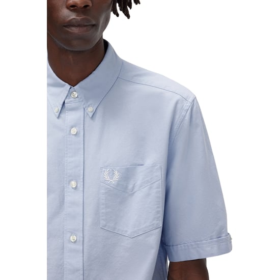 Camisa Oxford De Manga Corta Color Gris Claro De Fred Perry - Image 4