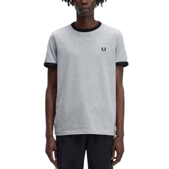 Camiseta Fred Perry Con Ribete Y Ribete En Color Acero Jaspeado - Image 3