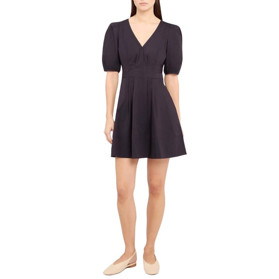 Camisa de mujer Ted Baker con cuello en V Md Ld99 en azul marino - Image 3