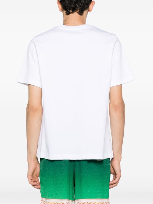 Casablanca Camiseta estampada Playful Eagle Tennis Club en blanco - Image 2