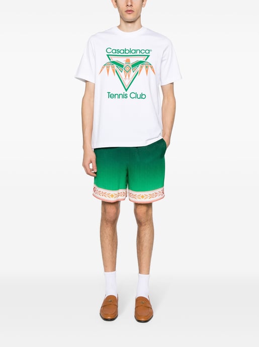 Casablanca Camiseta estampada Playful Eagle Tennis Club en blanco - Image 5