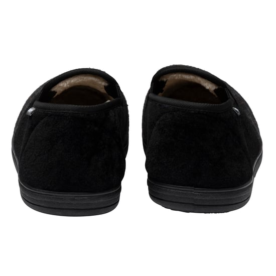 Zapatillas de casa de cuadros para hombre, negro, carbón, acolchadas, UK 7-12 - Image 2