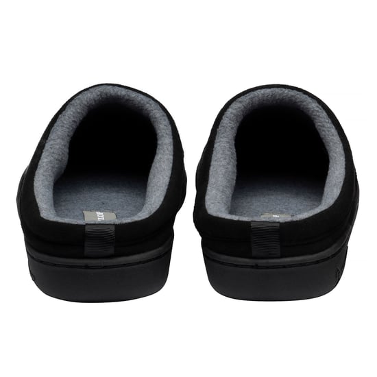 Zapatillas de casa de ante para hombre con forro de felpa negras, UK 7-13 - Image 2