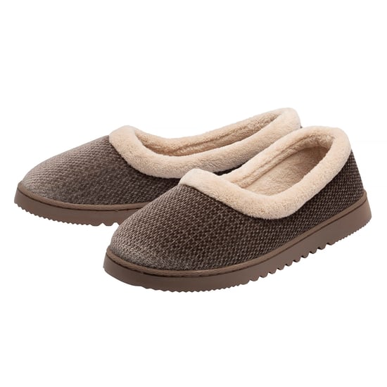 Zapatillas de ballet texturizadas para mujer marrón claro cálido UK 3-8 - Image 1