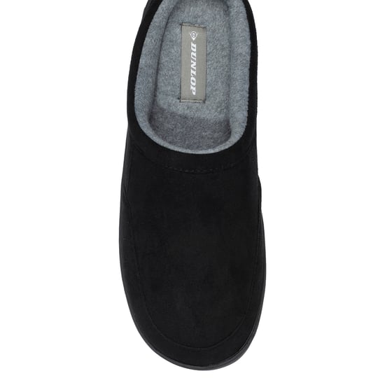 Zapatillas de casa de ante para hombre con forro de felpa negras, UK 7-13 - Image 3