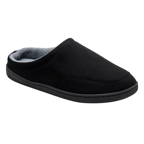 Zapatillas de casa de ante para hombre con forro de felpa negras, UK 7-13 - Image 4