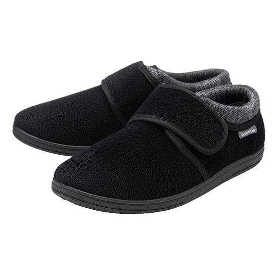 Zapatillas Ajustables para Hombre con Cierre de Contacto Negro con Parte Trasera Cerrada UK 6-13 - Image 1