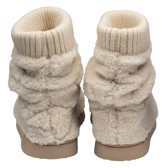 Zapatillas de casa de felpa teddy para mujer en color avena taupe, cálidas, UK 3-8 - Image 2