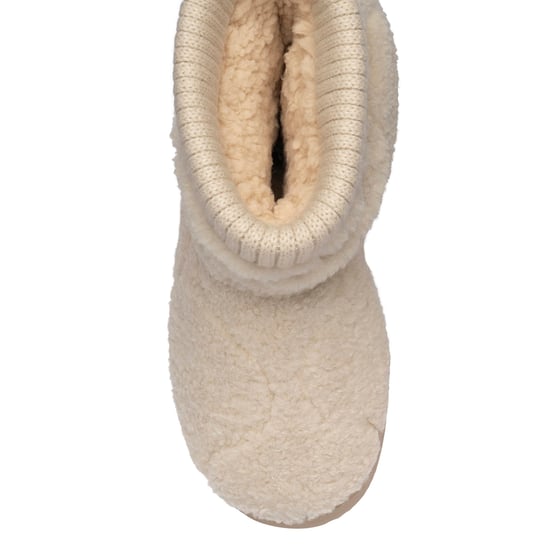 Zapatillas de casa de felpa teddy para mujer en color avena taupe, cálidas, UK 3-8 - Image 3
