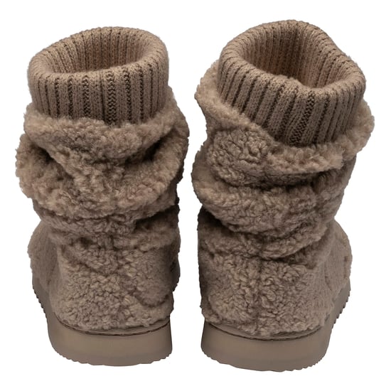 Zapatillas de casa de felpa Teddy para mujer color avena taupe, cálidas, Talla UK 3-8 - Image 2