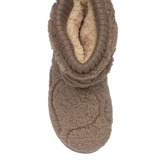 Zapatillas de casa de felpa Teddy para mujer color avena taupe, cálidas, Talla UK 3-8 - Image 3