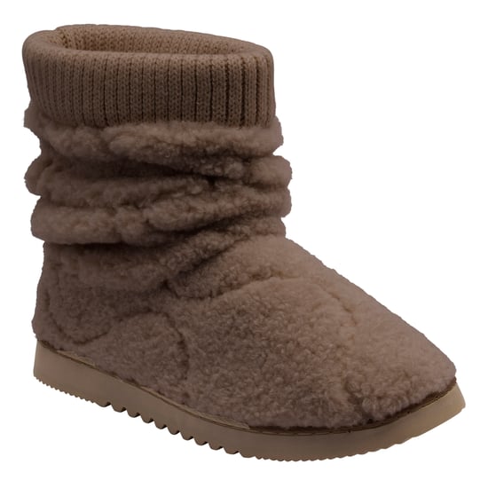 Zapatillas de casa de felpa Teddy para mujer color avena taupe, cálidas, Talla UK 3-8 - Image 4
