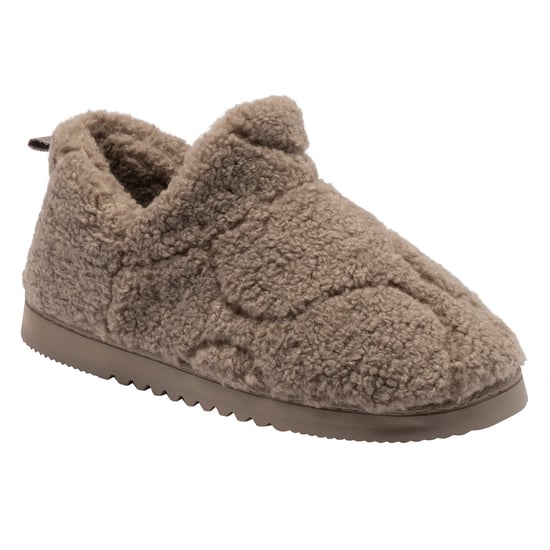 Zapatillas de casa de felpa Teddy para mujer color avena taupe cómodas UK 3-8 - Image 4