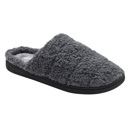 Zapatillas de casa de felpa Teddy para hombre, color carbón, sin respaldo, talla UK 7-13 - Image 4