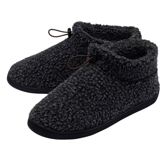 Zapatillas de casa de felpa Teddy para hombre, color carbón, cálidas y suaves, tallas del Reino Unido 7-12 - Image 1