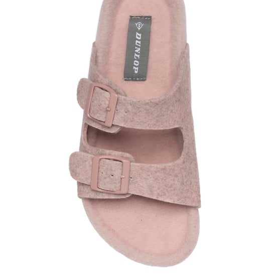Zapatillas de casa de pelaje sintético para mujer con doble hebilla y punta abierta UK 3-8 - Image 3