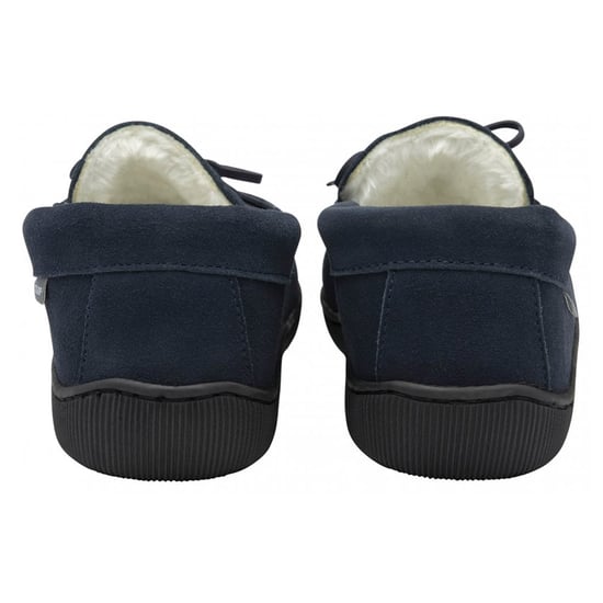 Zapatillas de casa de ante para hombre, azul marino, con plantilla de espuma viscoelástica, UK 7-12 - Image 2