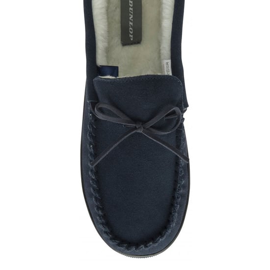 Zapatillas de casa de ante para hombre, azul marino, con plantilla de espuma viscoelástica, UK 7-12 - Image 3