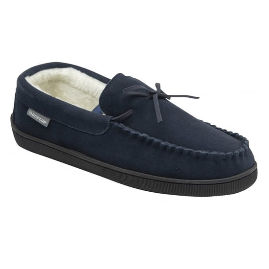 Zapatillas de casa de ante para hombre, azul marino, con plantilla de espuma viscoelástica, UK 7-12 - Image 4