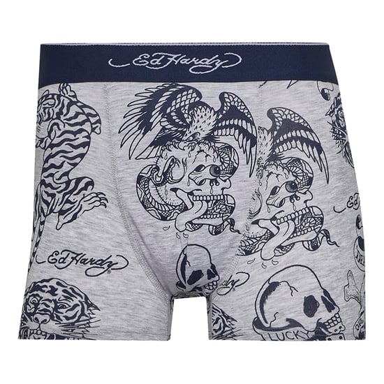 Bóxer para hombre Lonty en paquete de 5 de algodón gris, navy y carbón - Image 3