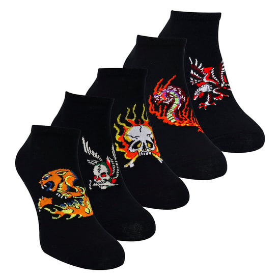 5 Pares de Calcetines Cortos para Hombre de Algodón Negro para Entrenador - Image 1