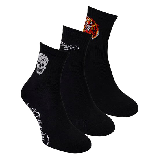 3 Pares de Calcetines Cortos para Hombre en Negro Transpirables - Image 3