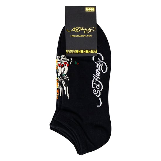 5 Pares de Calcetines Cortos para Hombre de Algodón Negro para Entrenador - Image 2
